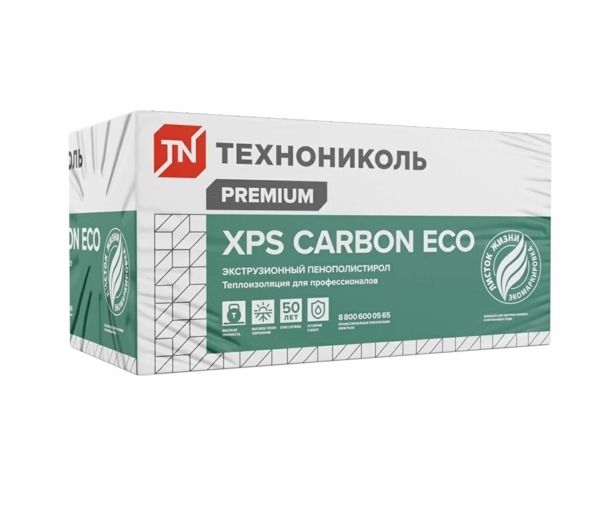 ТЕХНОНИКОЛЬ CARBON ECO 1180х580х50 мм L кромка