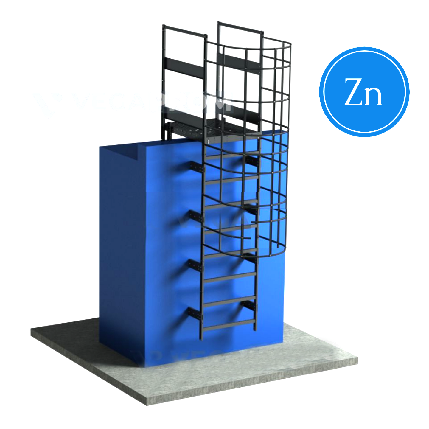 Пожарная лестница П 1-2 1200 мм VEGAPROM Zn